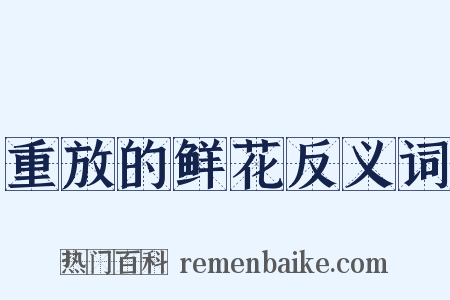 重放的鲜花反义词是什么意思的图片